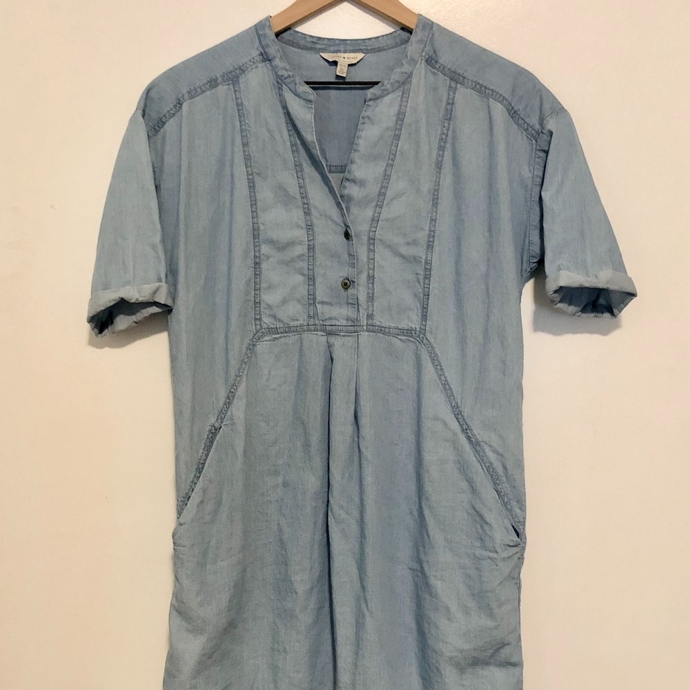 Lucky Brand Chambray Dress with Pockets